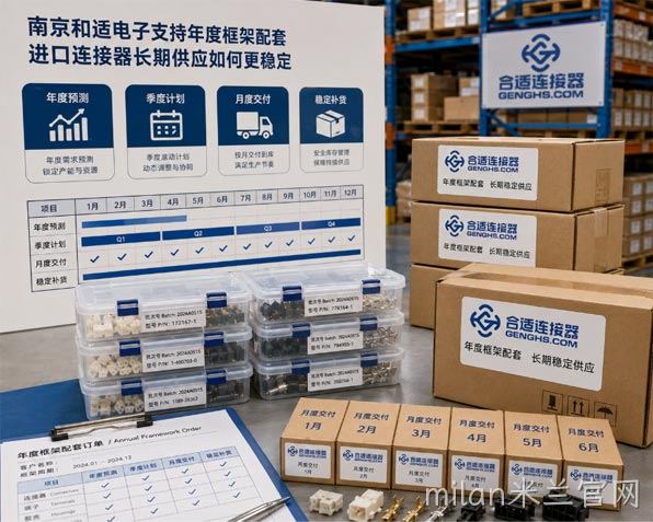 南京milan米兰官网电子支持年度框架配套：进口连接器长期供应如何更稳定
